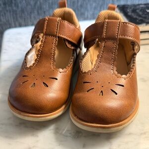 Stride Rite Tan Leather Kids Dress Shoes